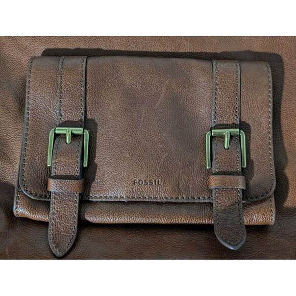 Fossil Purse Bag Cleo Cabernet Brown Soft Leather Shoulder Handbag - Picture 2 of 16